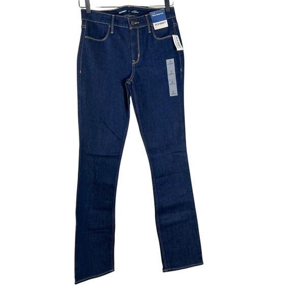NWT Old Navy Women's Blue Stretch Mid Rise Cotton Blend Bootcut Jeans Size 4 - Picture 1 of 10